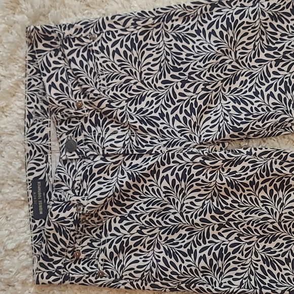J.Crew Toothpick Skinny Jeans Fern Print Blue White Mid-Rise Womens Size 27 / 4 - Picture 9 of 16